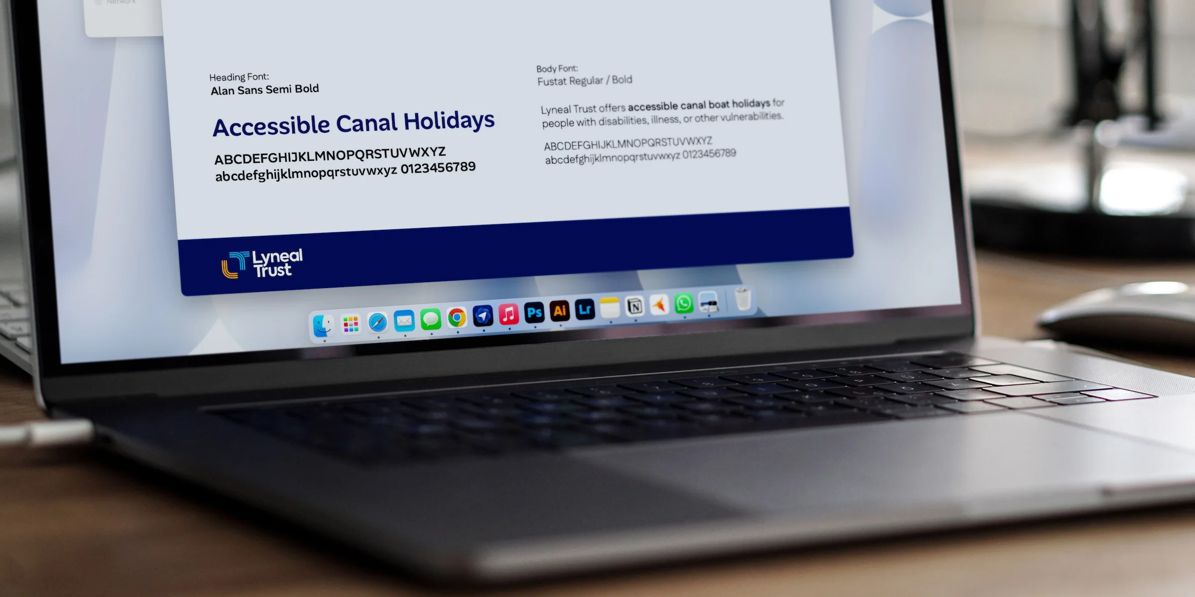 Legible, accessible typography chosen for the Lyneal Trust website redesign, Shropshire