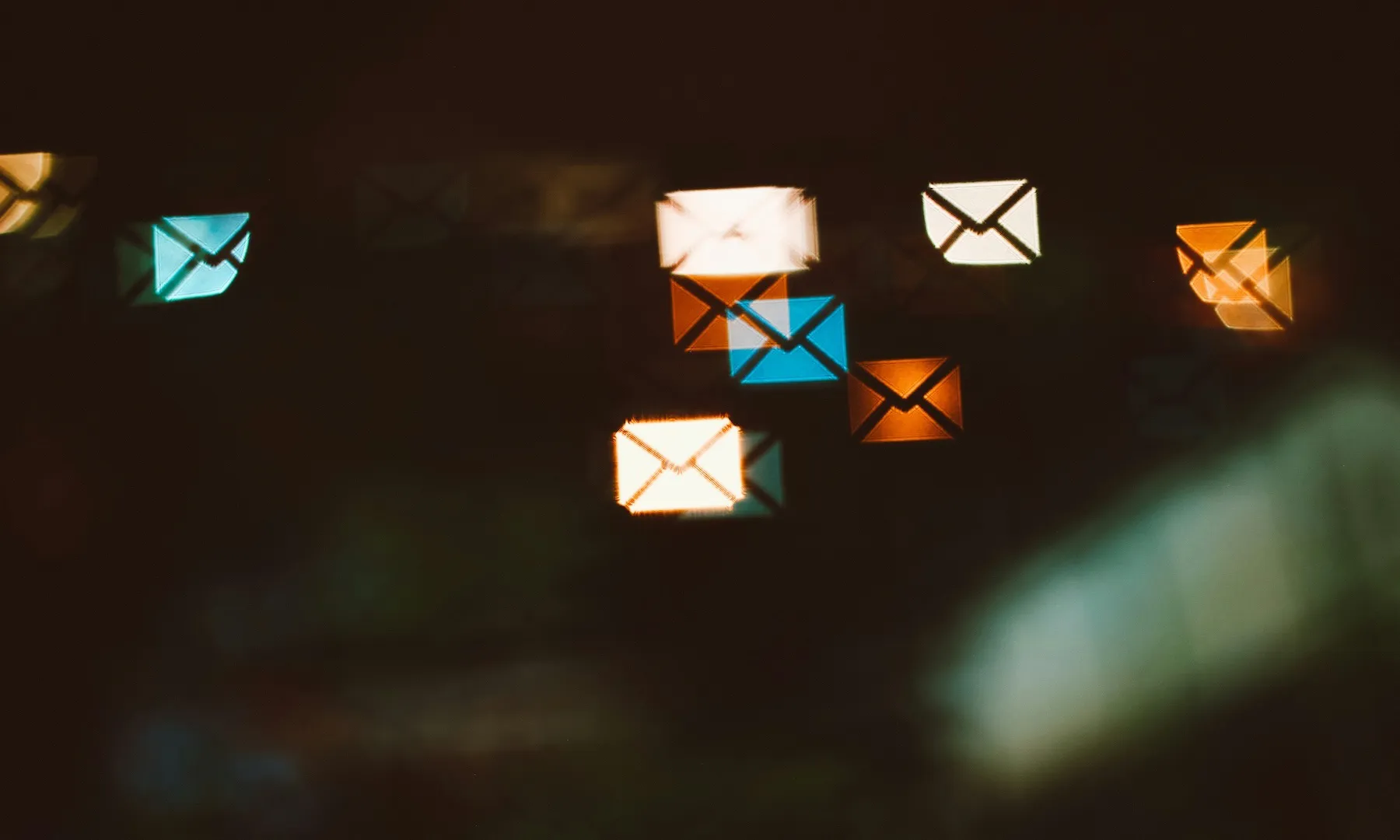 Abstract email icons representing business email hosting by Studio Payne, Shropshire